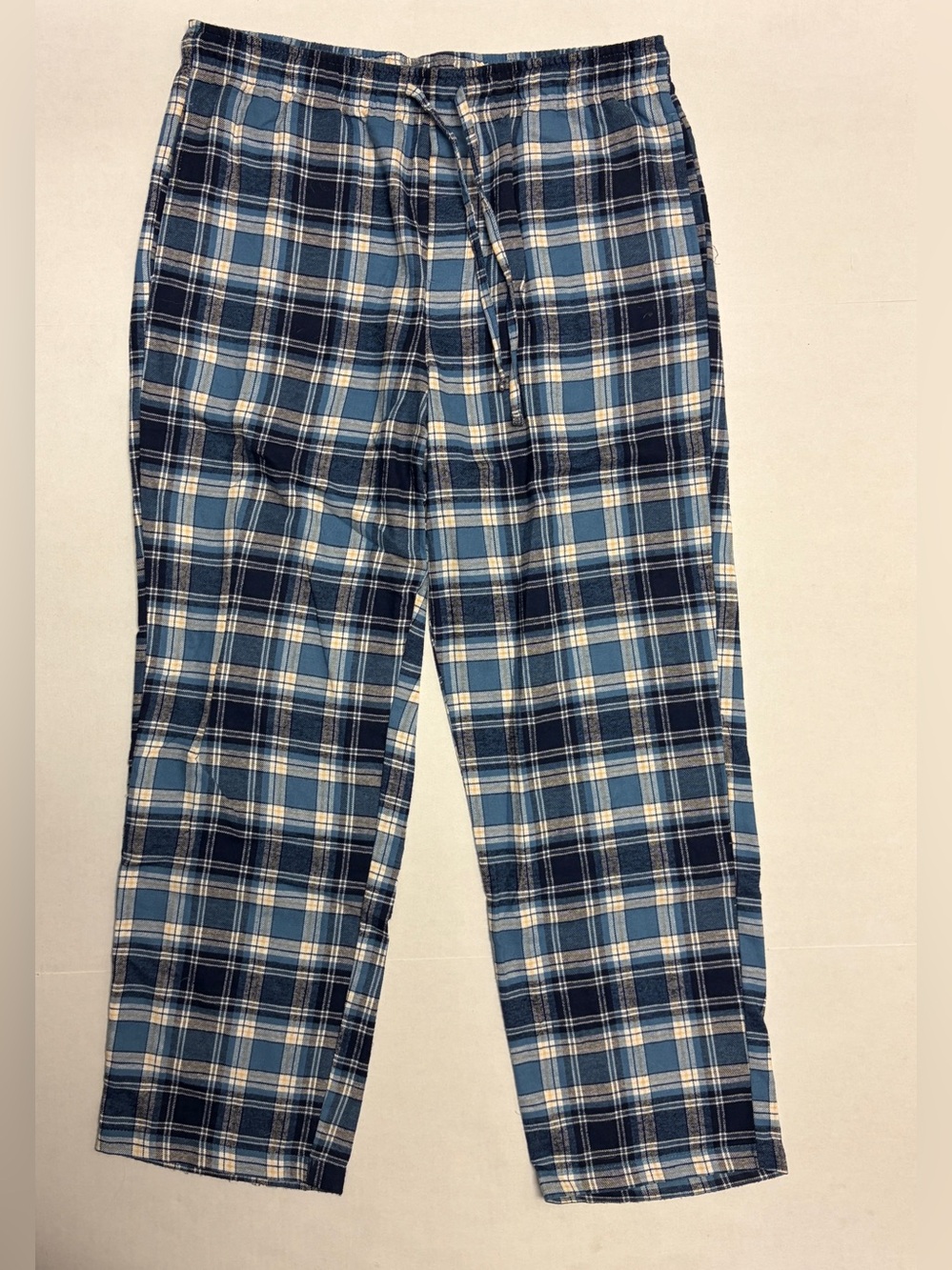 Sonoma Men’s Blue White Plaid Lounge Jogger Pants Size Large